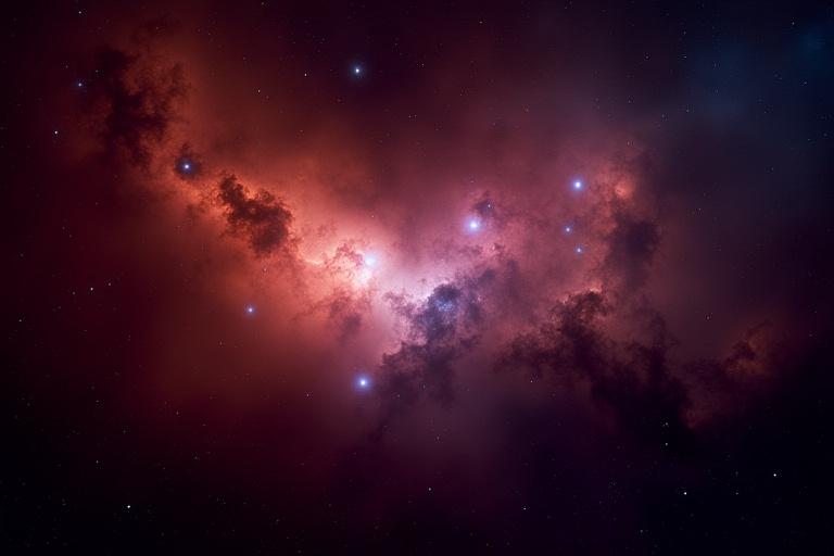 A vibrant, high-resolution image of the Carina Nebula captured by a space telescope, showcasing stellar nurseries.